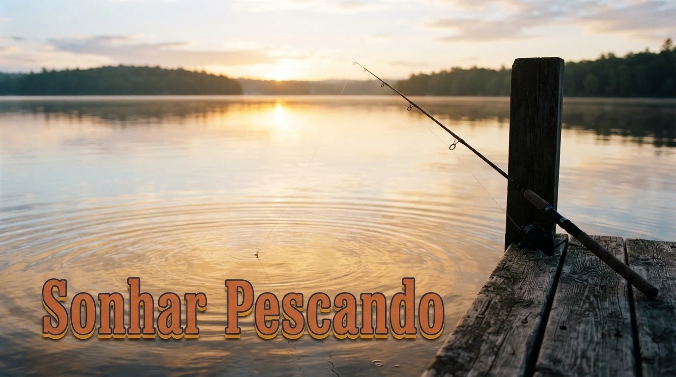 Sonhar pescando: vara à beira do lago ao amanhecer simboliza paciência e propósito