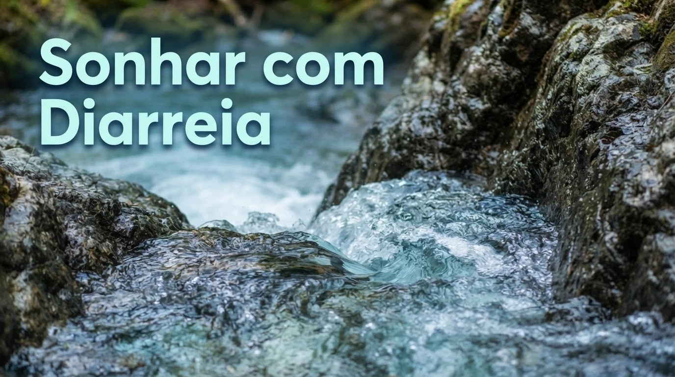 Água correndo por um canal de pedra, simbolizando liberação emocional no sonho