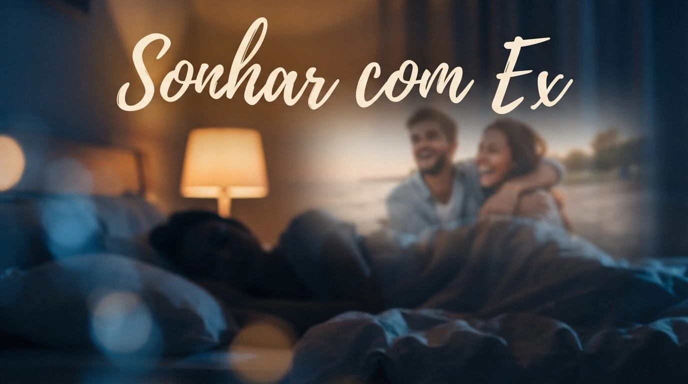 Silhueta em cena onírica simbolizando sonhar com o ex e o processamento de memórias afetivas.