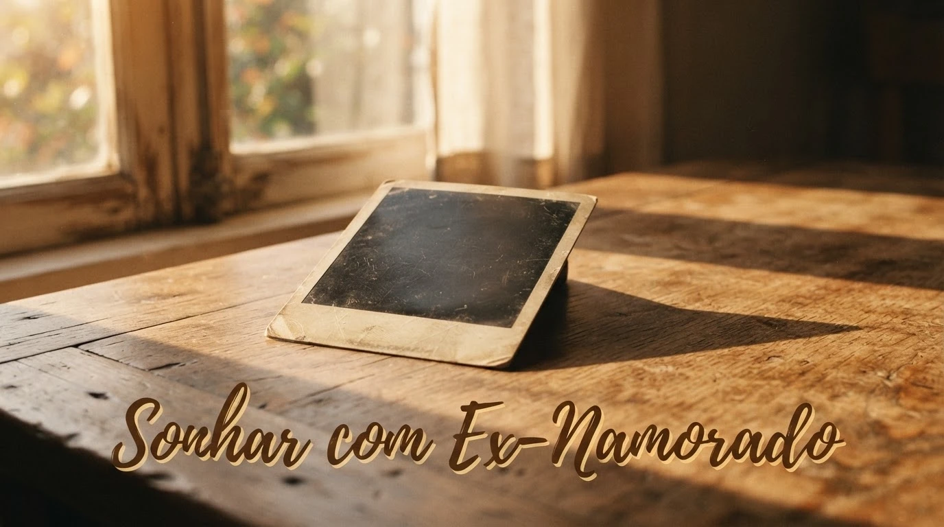 Fotografia antiga virada sobre a mesa, representando o significado de sonhar com ex-namorado