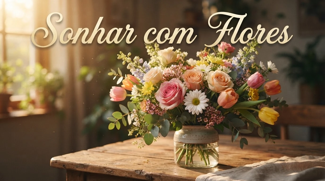 Buquê de flores coloridas simbolizando o significado de sonhar com flores