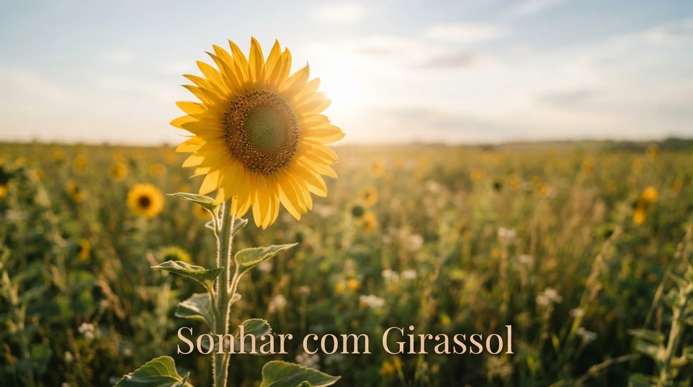 Girassol vibrante voltado para o sol, representando esperança e otimismo nesse sonho