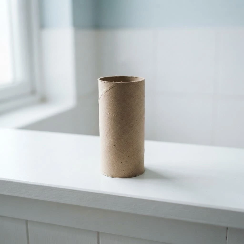 Rolo de papel higiênico vazio simboliza a sensação de despreparo presente nesse sonho.
