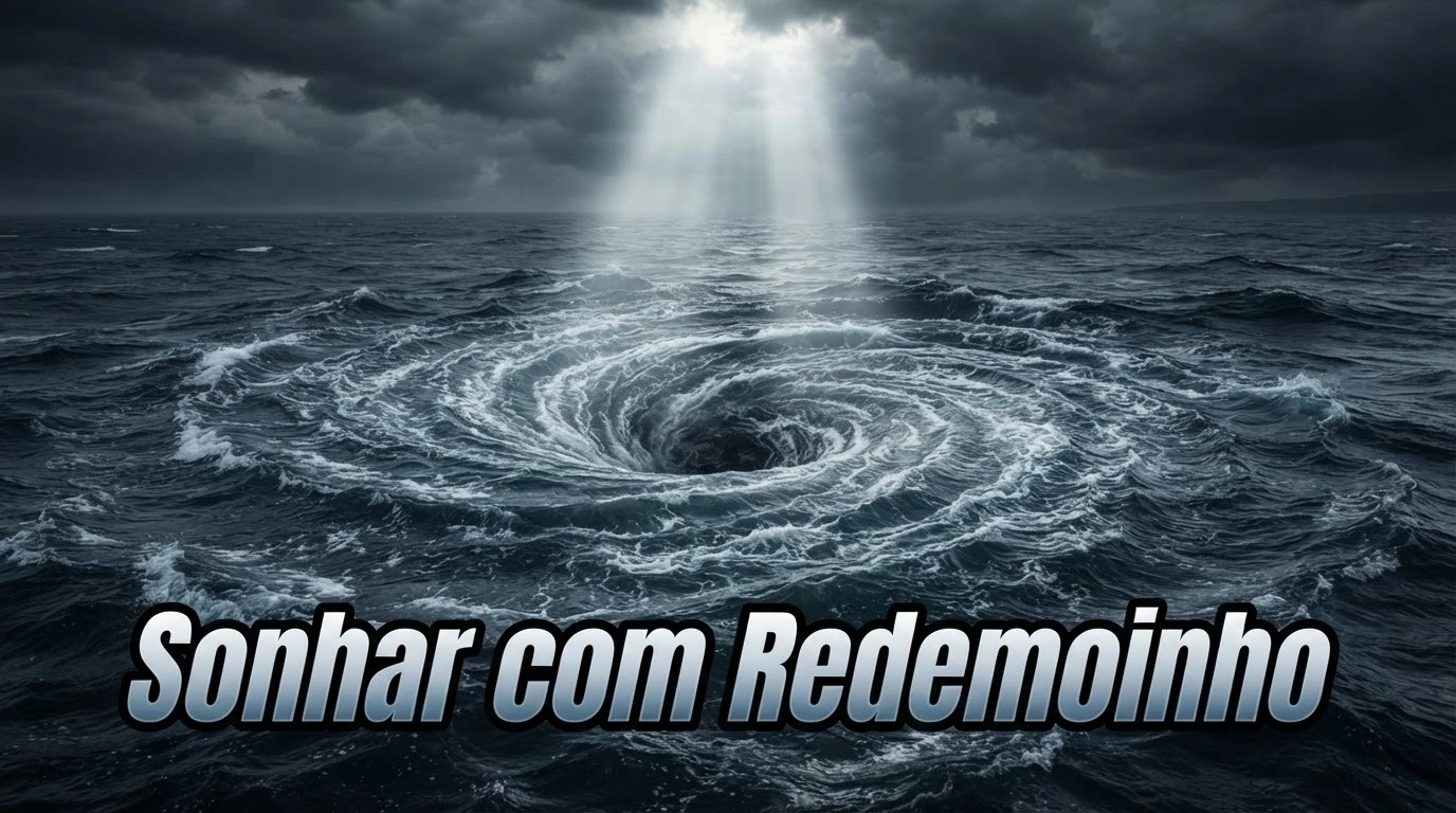Redemoinho de água escuro girando com força, simbolizando mudança repentina e perda de controle